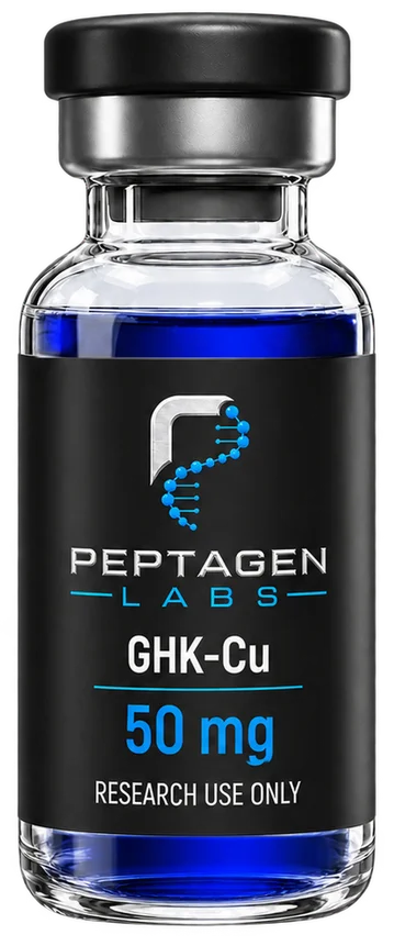 PeptaGen Labs GHK-Cu 50 mg blue vial
