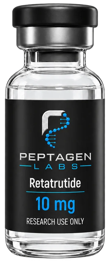 PeptaGen Labs Retatrutide 10 mg clear vial